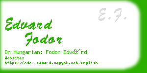 edvard fodor business card